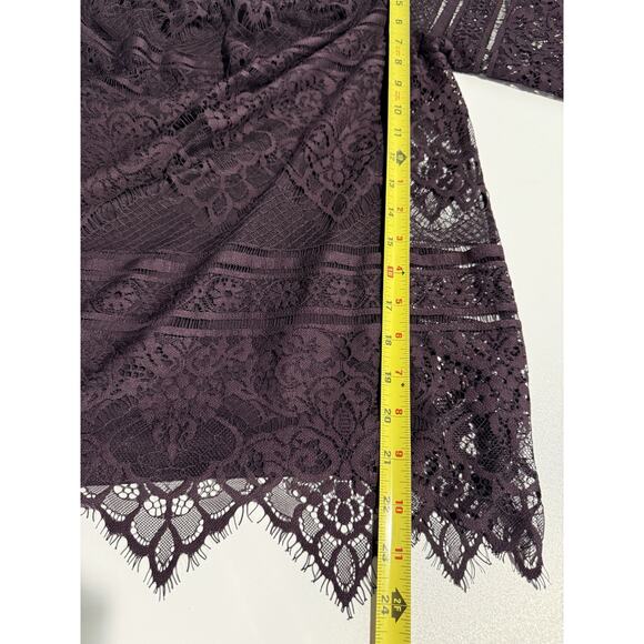 Apt 9 Off Shoulder Lace Top Sz M Bell Sleeve Purple Whimsigoth Fairycore - Picture 10 of 11